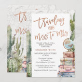 Cactus die Miss naar Mrs Vrijgezellenfeest brengt Kaart (Voorkant / Achterkant)