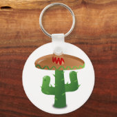 Cactus die Sombrero dragen Sleutelhanger (Voorkant)