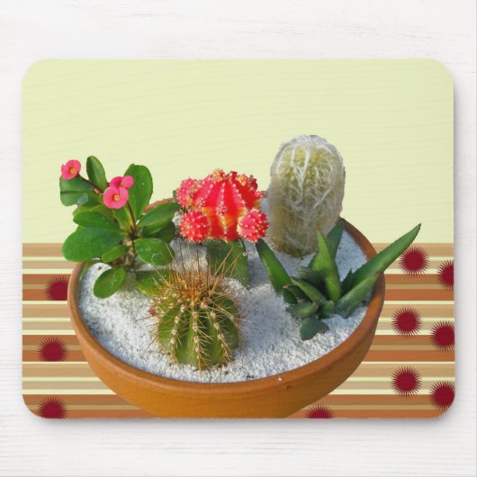 Cactus Dish Garden #1 Mousepad Muismat (Voorkant)