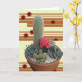 Cactus Dish Garden Note Kaart #2 (Gele Bloem)