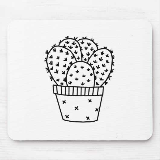 Cactus Doodle Muismat (Voorkant)