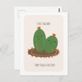 Cactus Doodle Valentijnsdag  Briefkaart (Voorkant / Achterkant)