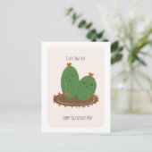 Cactus Doodle Valentines Day  Briefkaart (Staand voorkant)
