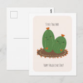 Cactus Doodle Valentines Day  Briefkaart (Voorkant / Achterkant)