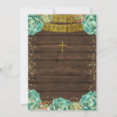 Cactus doop uitnodiging voor jongen (Achterkant)