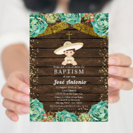 Cactus doop uitnodiging voor jongen