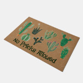 Cactus Doormat, Succulent Lover Mat, Funny Succule Deurmat (Schuin)
