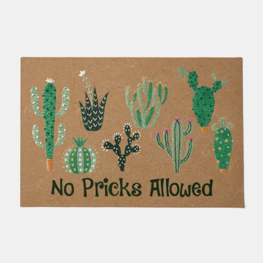 Cactus Doormat, Succulent Lover Mat, Funny Succule Deurmat (Voorkant)