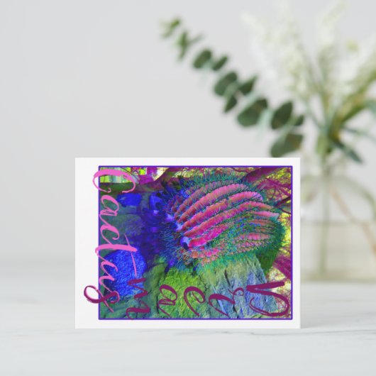 Cactus Dreams neon cactus Southwest briefkaart (Staand voorkant)