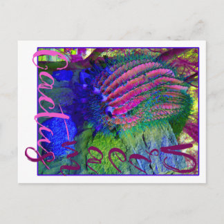 Cactus Dreams neon cactus Southwest briefkaart