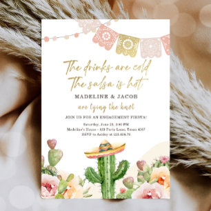 Cactus Drink Cold Salsa Hot Knot Verloving Fiesta Kaart