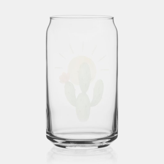 Cactus Drinkware Set Blikvorm Glas (Achterkant)