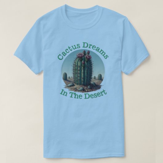 Cactus droom in de woestijn t-shirt (Design voorkant)