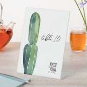 Cactus Droom · Modern Desert Chique · Botanische B Reclamebord Met Voetstuk (Insitu)
