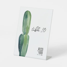 Cactus Droom · Modern Desert Chique · Botanische B Reclamebord Met Voetstuk