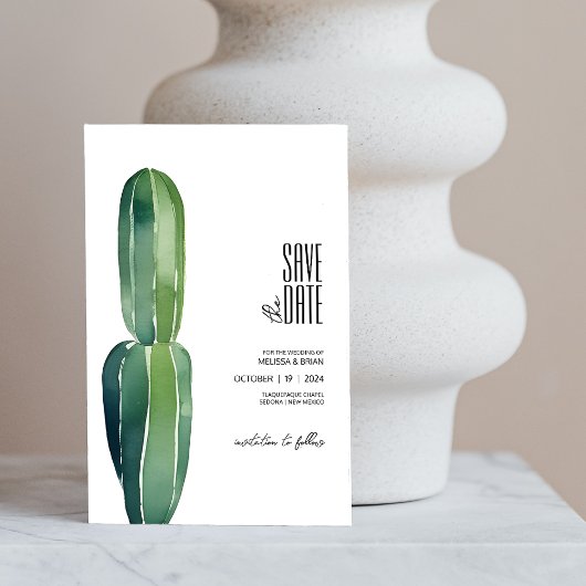 Cactus Droom · Modern Desert Chique · Botanische B Save The Date