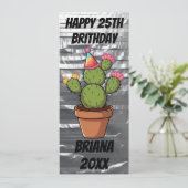 Cactus duct tape verjaardagstape bladwijzer menu (Staand voorkant)
