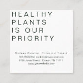 Cactus Dune Illustrated Garden Plant Sitter Botany Vierkante Visitekaartje (Achterkant)