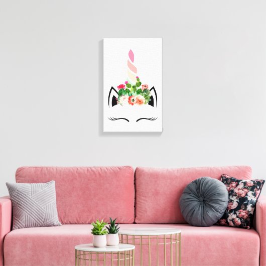 Cactus Eenhoorn Canvas (Insitu (Woonkamer))