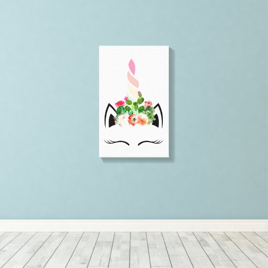 Cactus Eenhoorn Canvas (Insitu (Houten vloer))