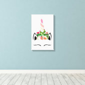 Cactus Eenhoorn Canvas Afdruk (Insitu (Houten vloer))