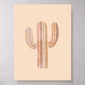 Cactus Eenvoudige Boho Tekeningen Boho Chique Esth Poster (Voorkant)