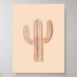Cactus Eenvoudige Boho Tekeningen Boho Chique Esth Poster