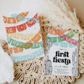 Cactus Eerste Fiesta Verjaardag Uitnodiging