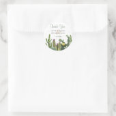 Cactus Elegante Trouw Ronde Sticker (Tas)