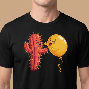 Cactus en ballon slechte combinatie Grappig T-shirt