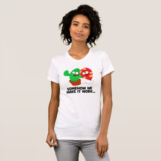 Cactus en ballon t-shirt (Voorkant volledig)