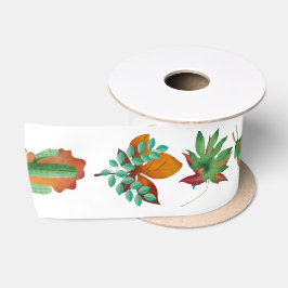 Cactus en blad satijnen lint