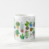 Cactus en bloemenkunst - Levendige Natuur-geïnspir Koffiemok (Center)