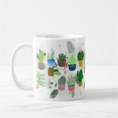 Cactus en bloemenkunst - Levendige Natuur-geïnspir Koffiemok (Links)