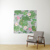 Cactus en bloemetjes, waterverf naadloos schildere wandkleed (In Situ (horizontaal))