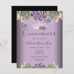 Cactus en Butterfly Elegant Quinceanera