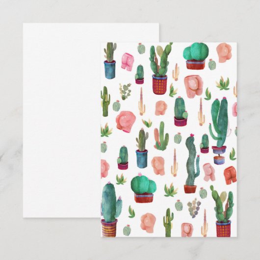 Cactus en Butts RSVP Kaartje (Voorkant / Achterkant)