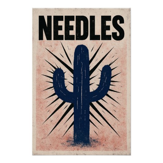 Cactus en decoratieve naalden perfect poster (Voorkant)