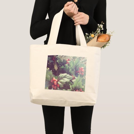 Cactus en kerstversieringen grote tote bag (Voorkant (product))