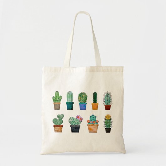 Cactus en kleine planten Tote bag (Voorkant)