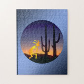 Cactus en Kokopelli Round Legpuzzel (Verticaal)