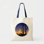 Cactus en Kokopelli Round Tote Bag (Voorkant)