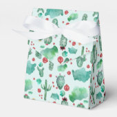 cactus en ladybug - lichtblauwe achtergrond bedankdoosjes (Voorkant Zijde)
