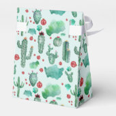 cactus en ladybug - lichtblauwe achtergrond bedankdoosjes (Achterkant)