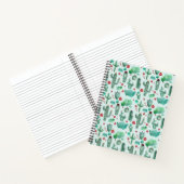 cactus en ladybug - lichtblauwe achtergrond notitieboek (Binnen)