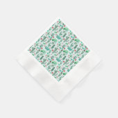 cactus en ladybug - lichtblauwe achtergrond servet (Hoek)