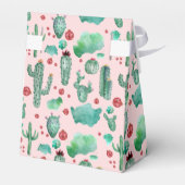 cactus en ladybug - lichtroze achtergrond bedankdoosjes (Achterkant)