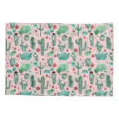 cactus en ladybug - lichtroze achtergrond kussensloop (Achterkant)