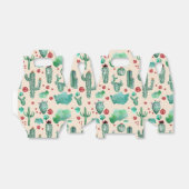 cactus en ladybug patroon - beige achtergrond bedankdoosjes (Uitgevouwen)