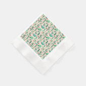 cactus en ladybug patroon - beige achtergrond servet (Hoek)